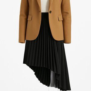Versona Black Pleated Asymmetrical Skirt – Women’s XL